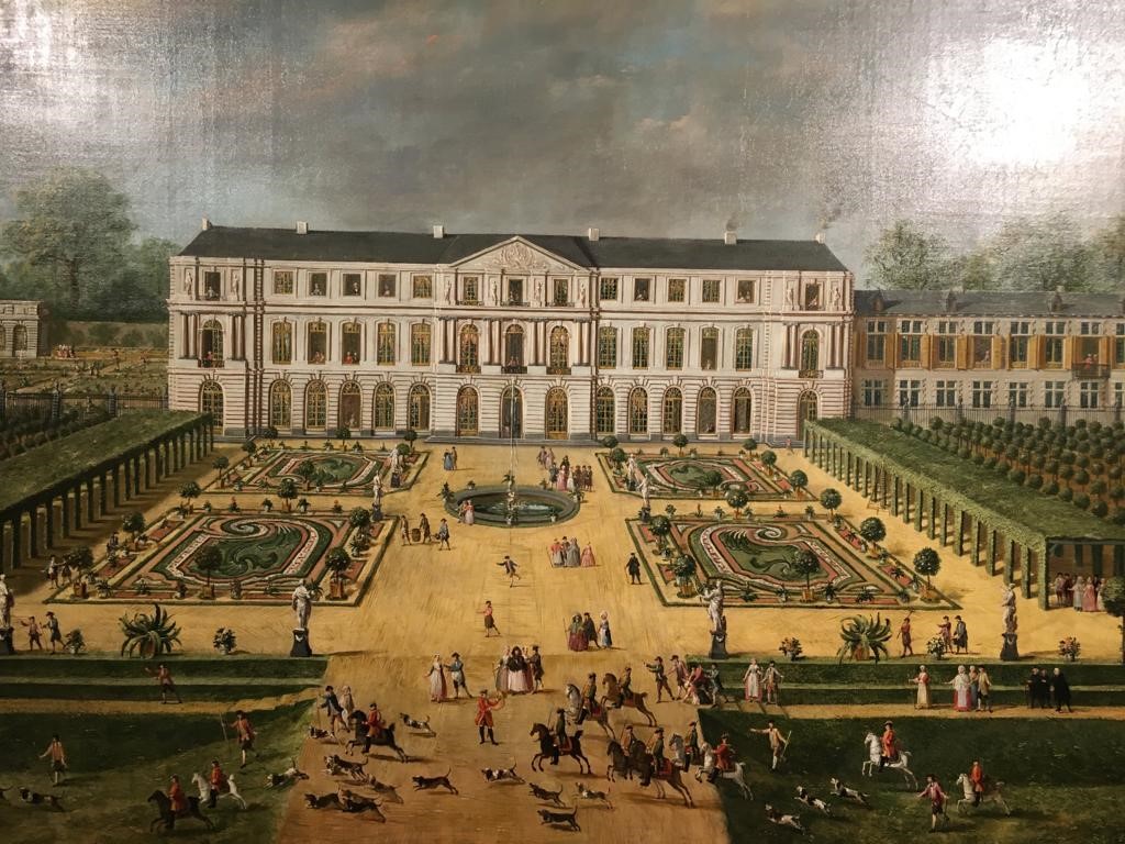 Afbeelding van het kasteel van Karel van Lotharingen, gebouwd in de 18de eeuw (Mariemont) 
