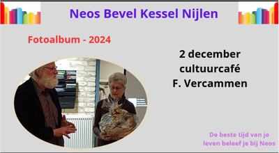 NEOS BEKENI FOTO 20241202 CULTUURCAFE SPREKER F VERCAMMEN
