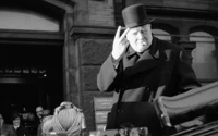 Churchill Brengt Het V Teken