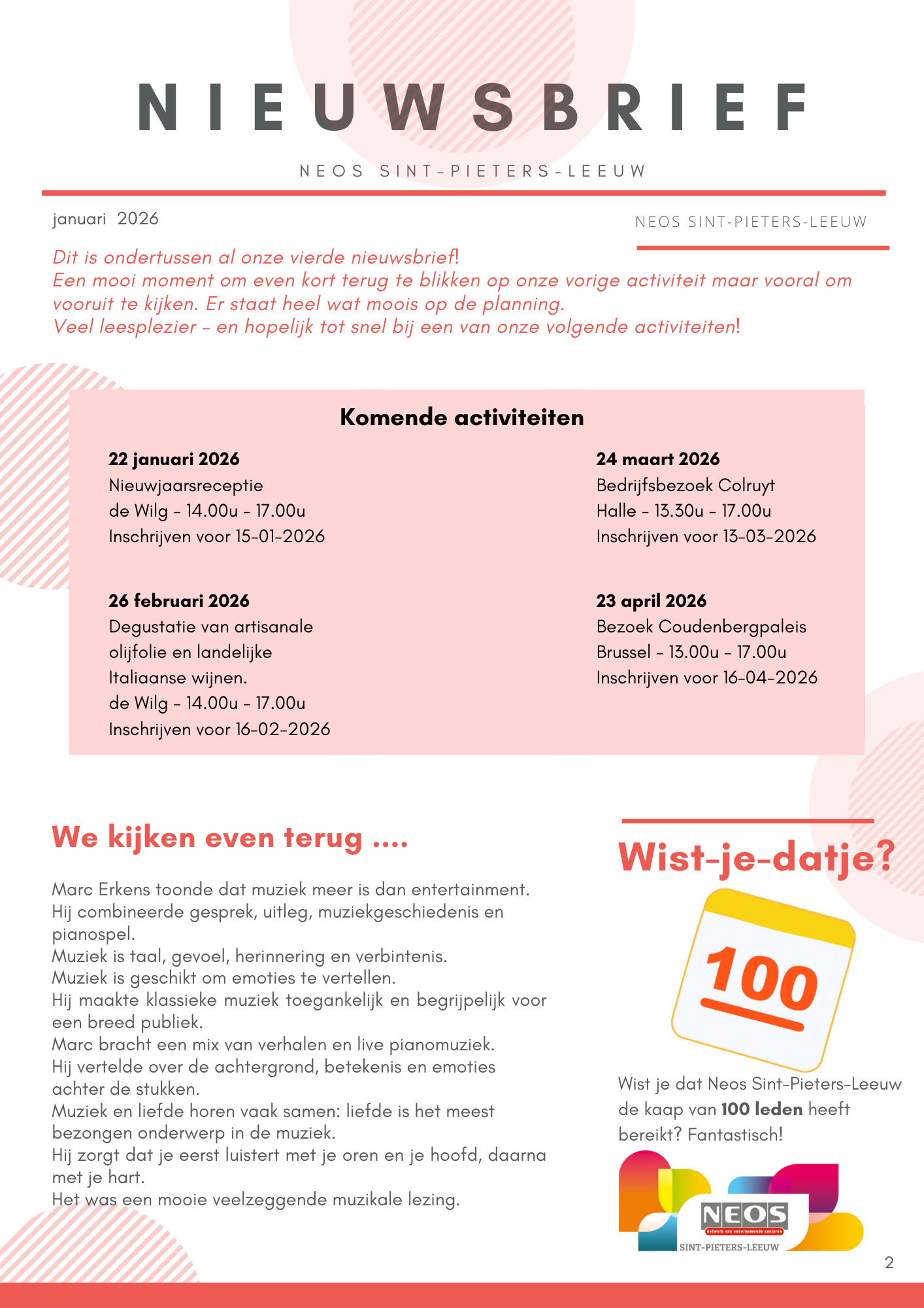 Nieuwsbrief Januari 2026