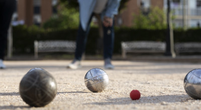 Elderly Friends Playing Petanque