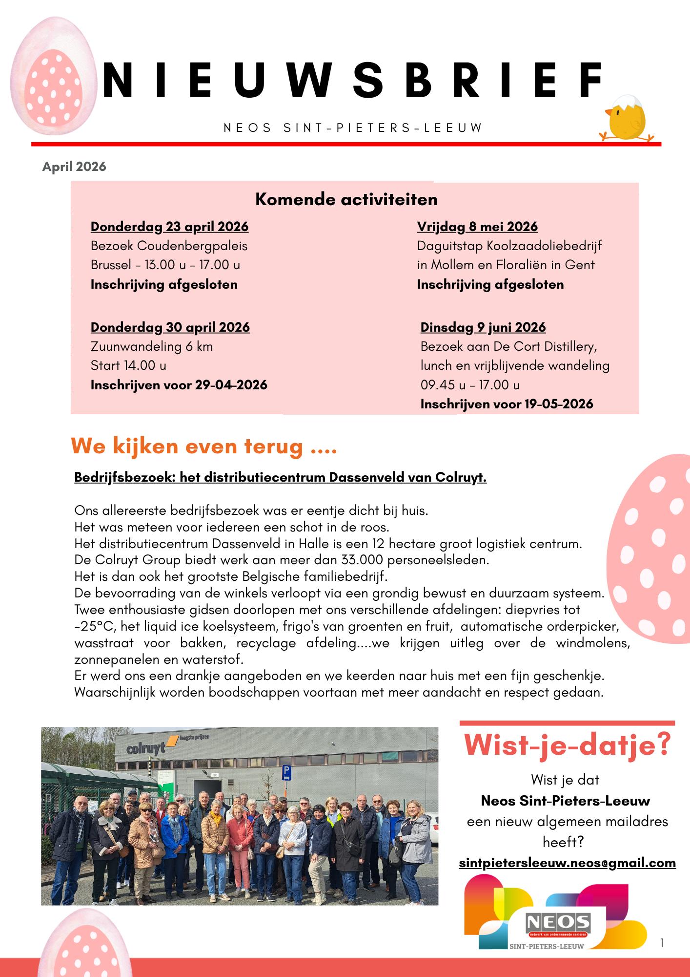 Neos SPL Nieuwsbrief April 2026