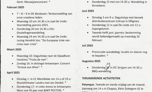 Jaarprogramma 2024 2025 2