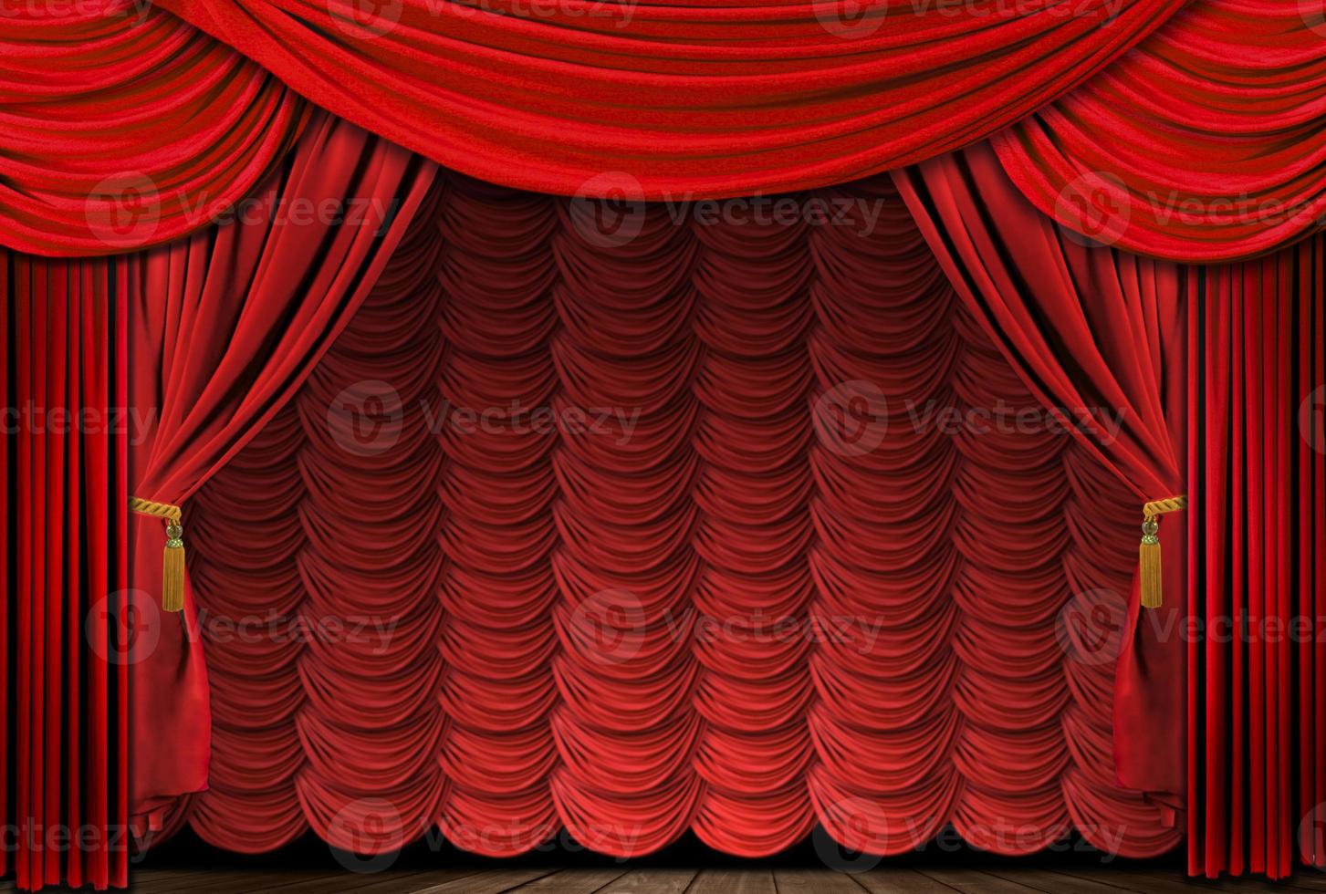 3616022 Ouderwetse Elegante Rode Theater Podiumgordijnen Foto