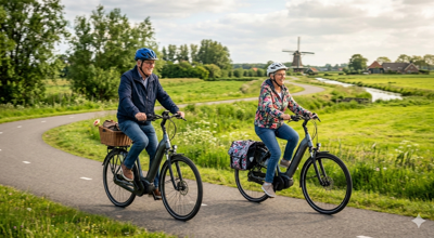 Fietsende senioren